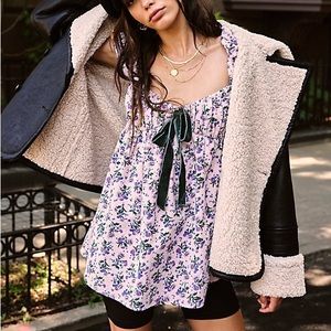 FREE PEOPLE GAIA printed babydoll dress